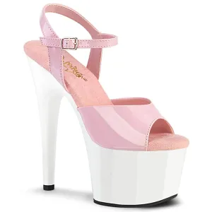 ADORE-709 Pink & White Open Toe High Heels