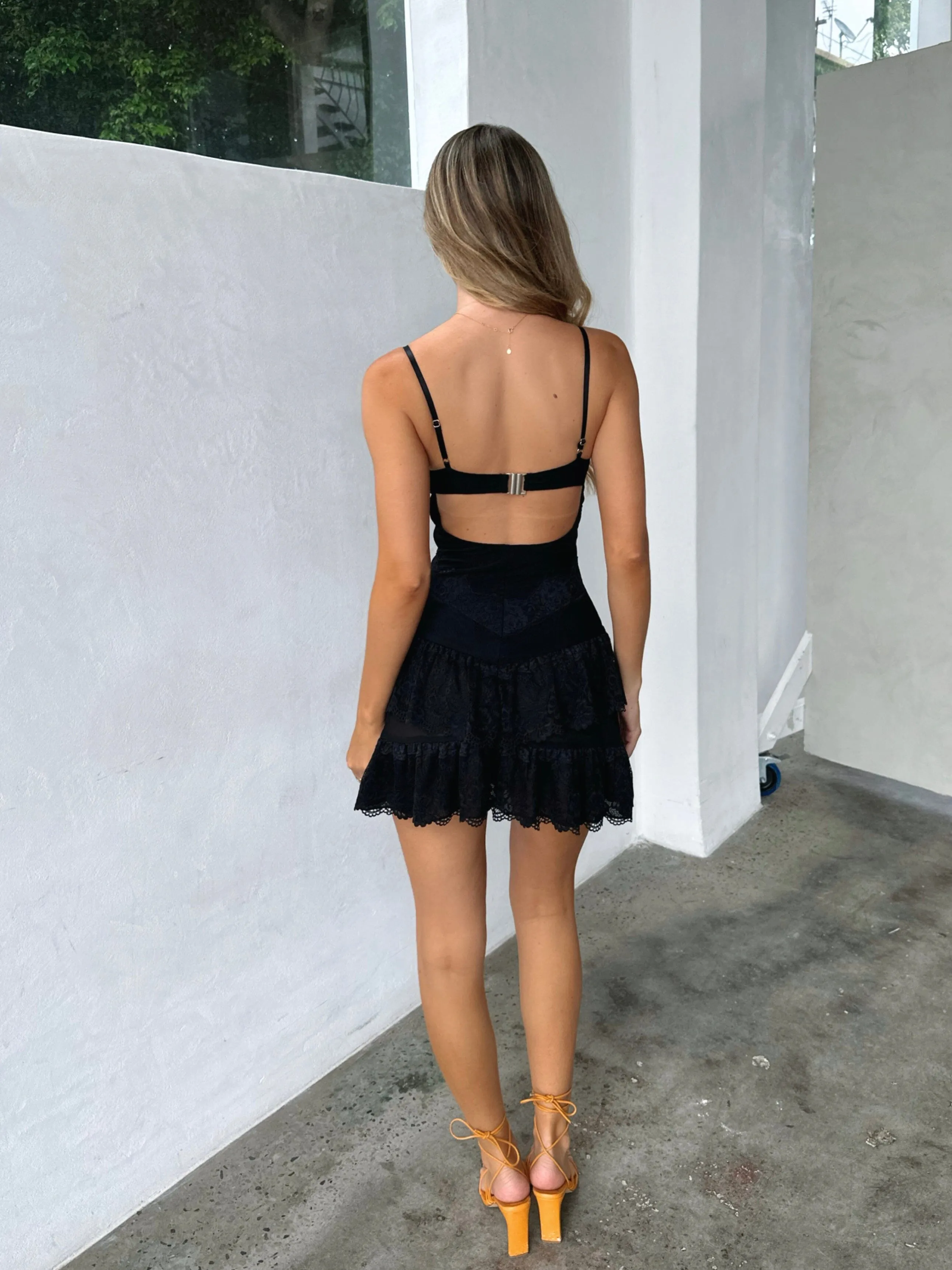 ANGEL MINI DRESS BLACK