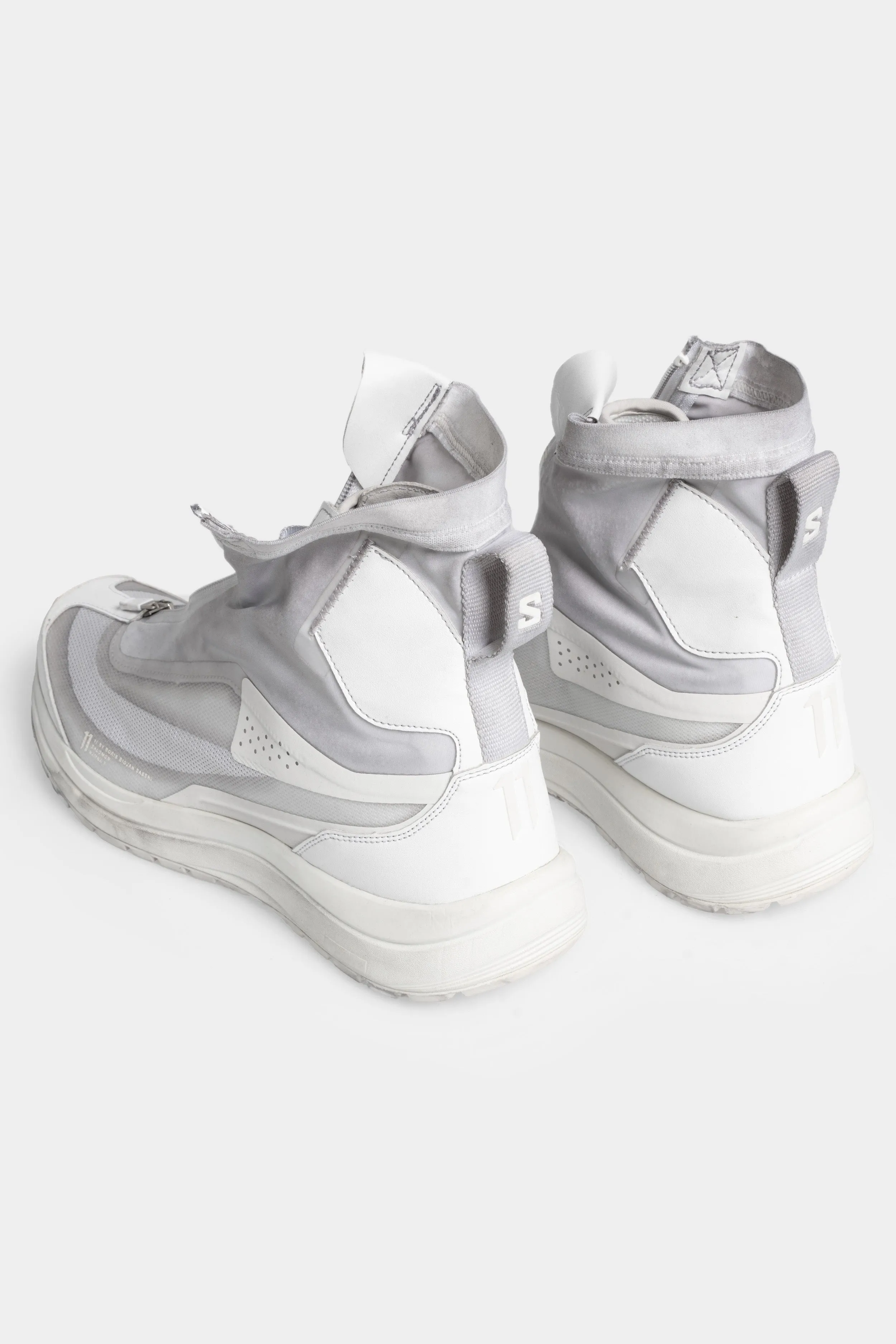 BAMBA2 - Object dyed high top sneakers, Ice grey