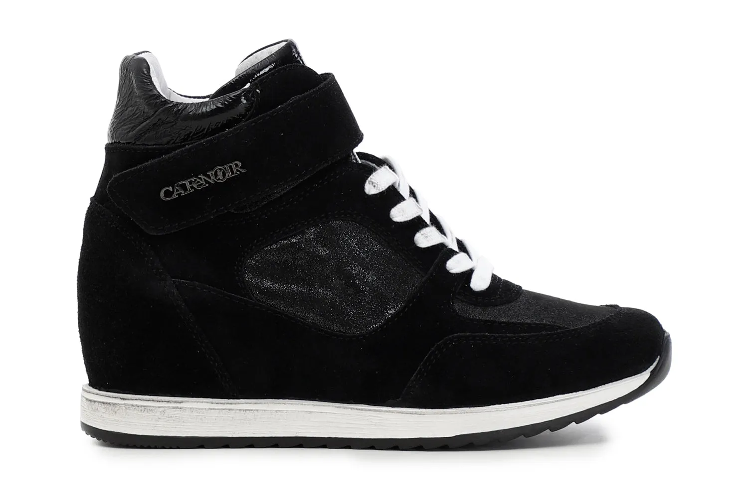 CafèNoir donna sneakers in pelle scamosciata con zeppa interna