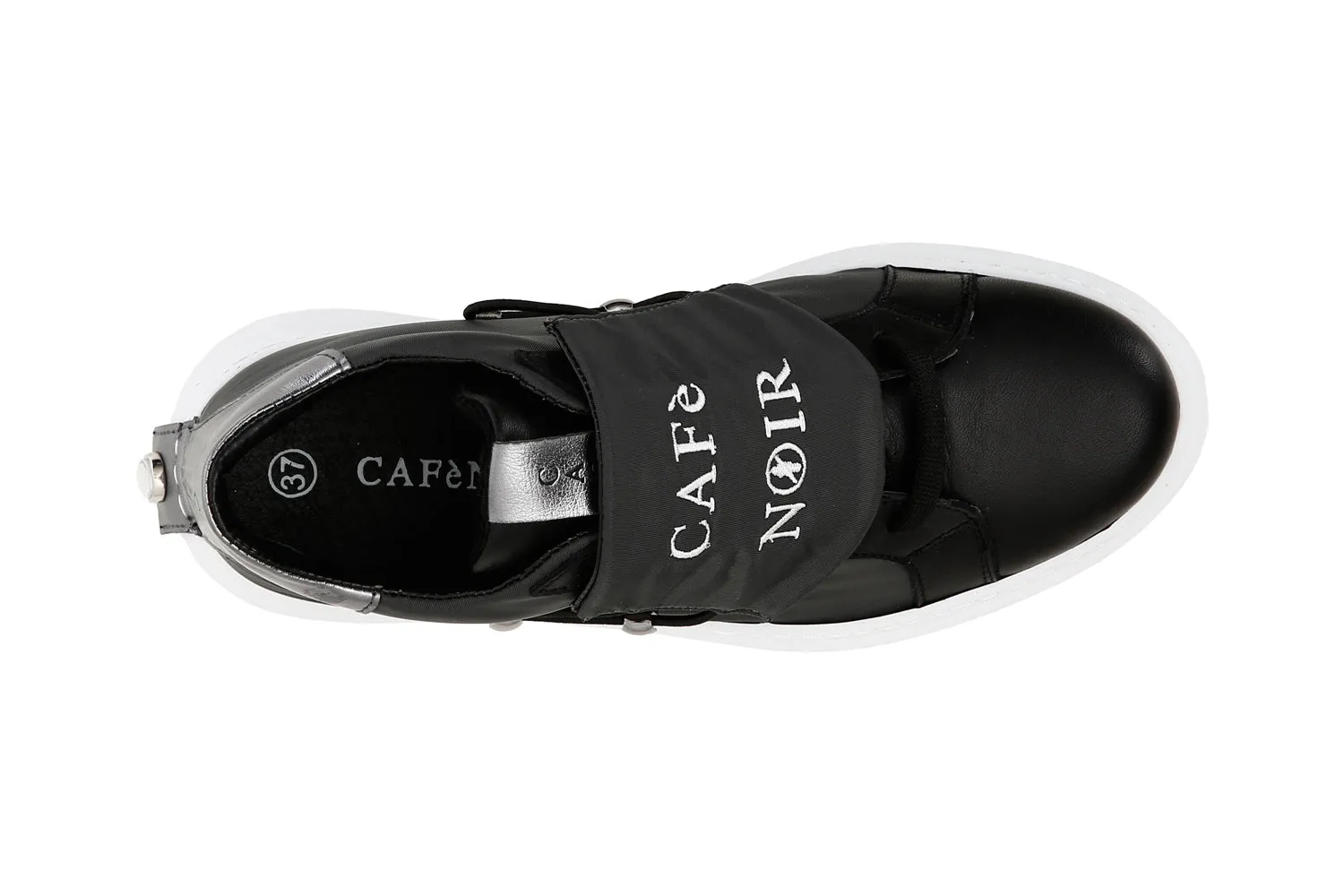 CafèNoir donna sneakers in tessuto e pelle