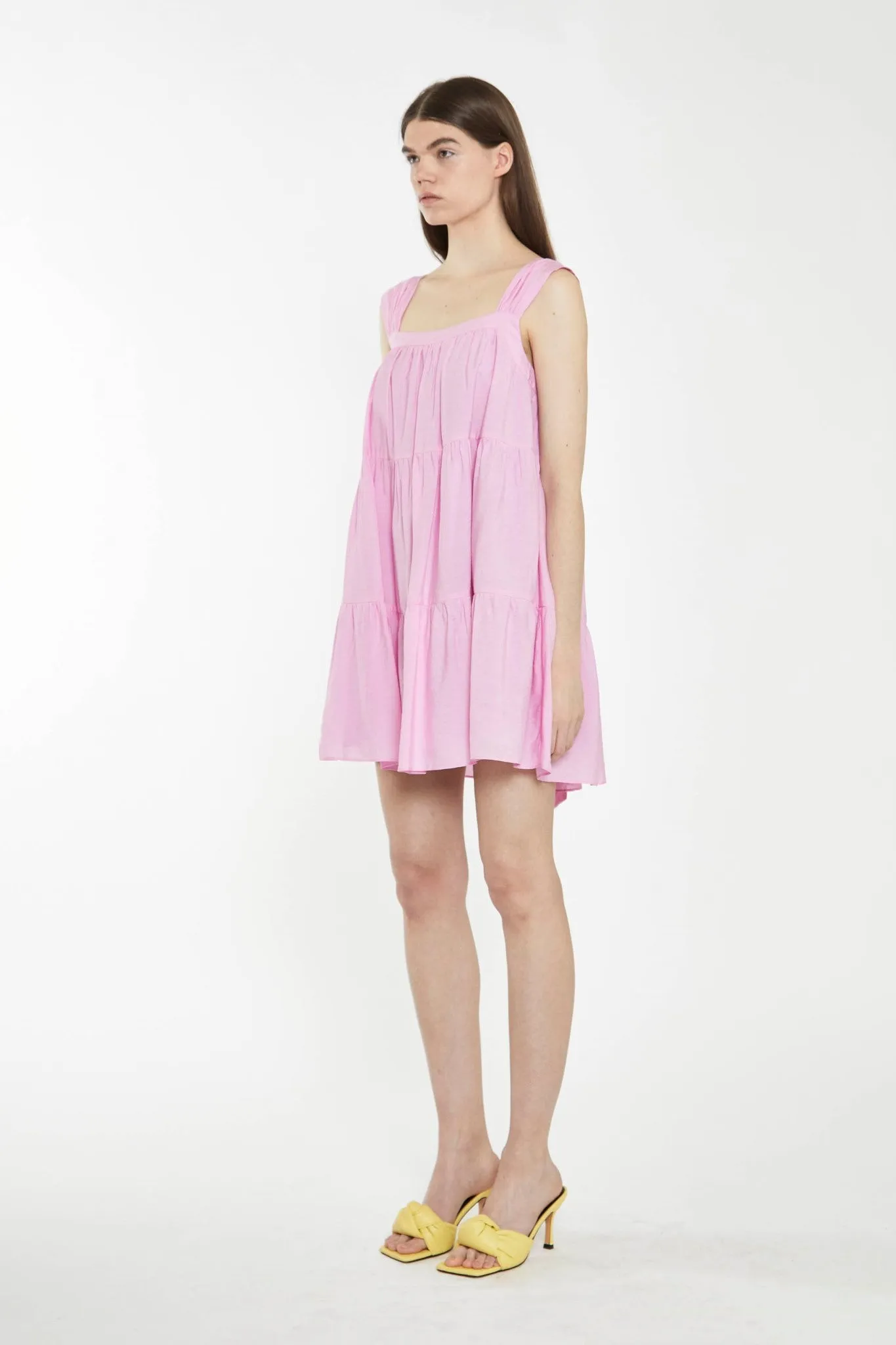 Candy Pink Tie-Back Mini Dress