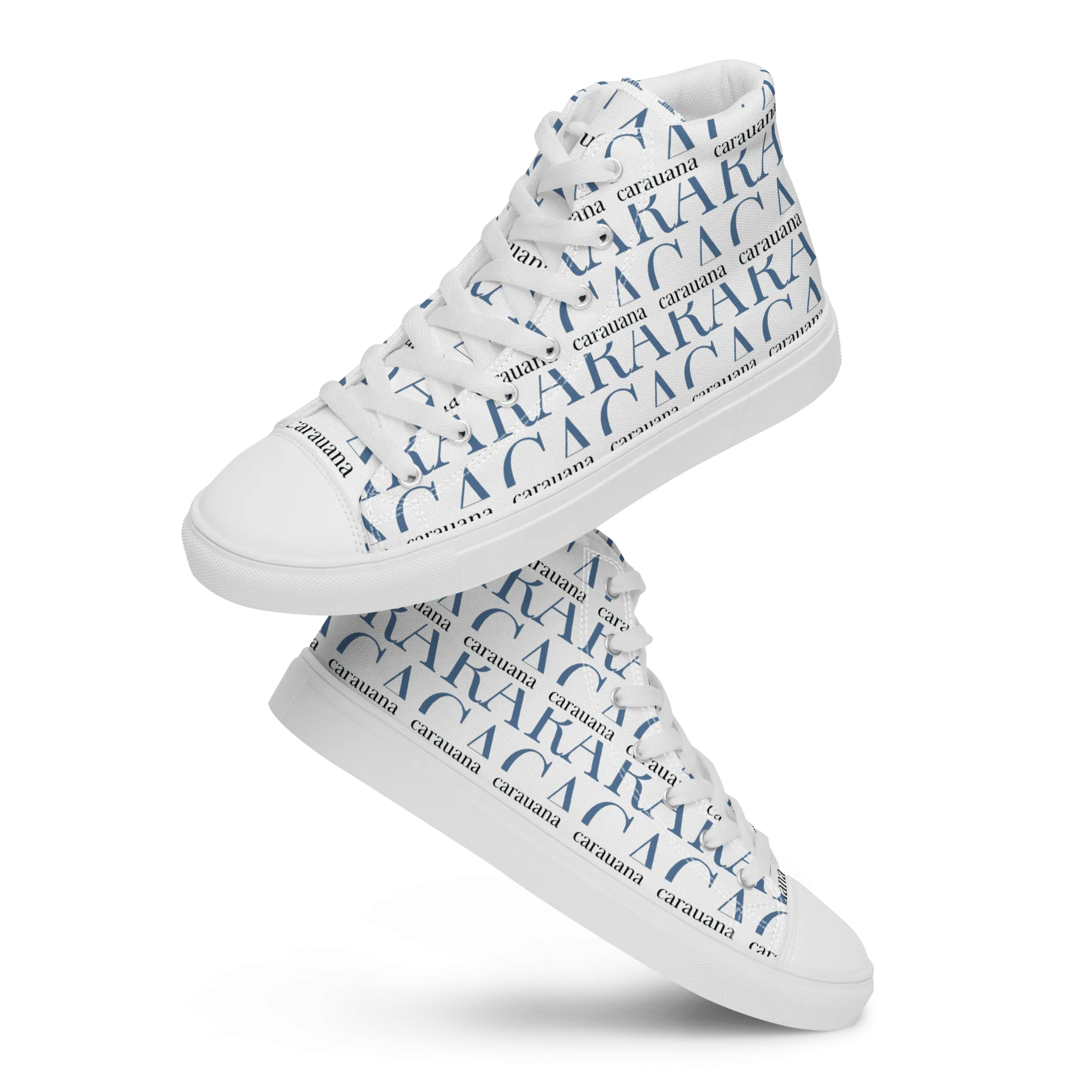 CARAUANA Fashionable canvas high top white