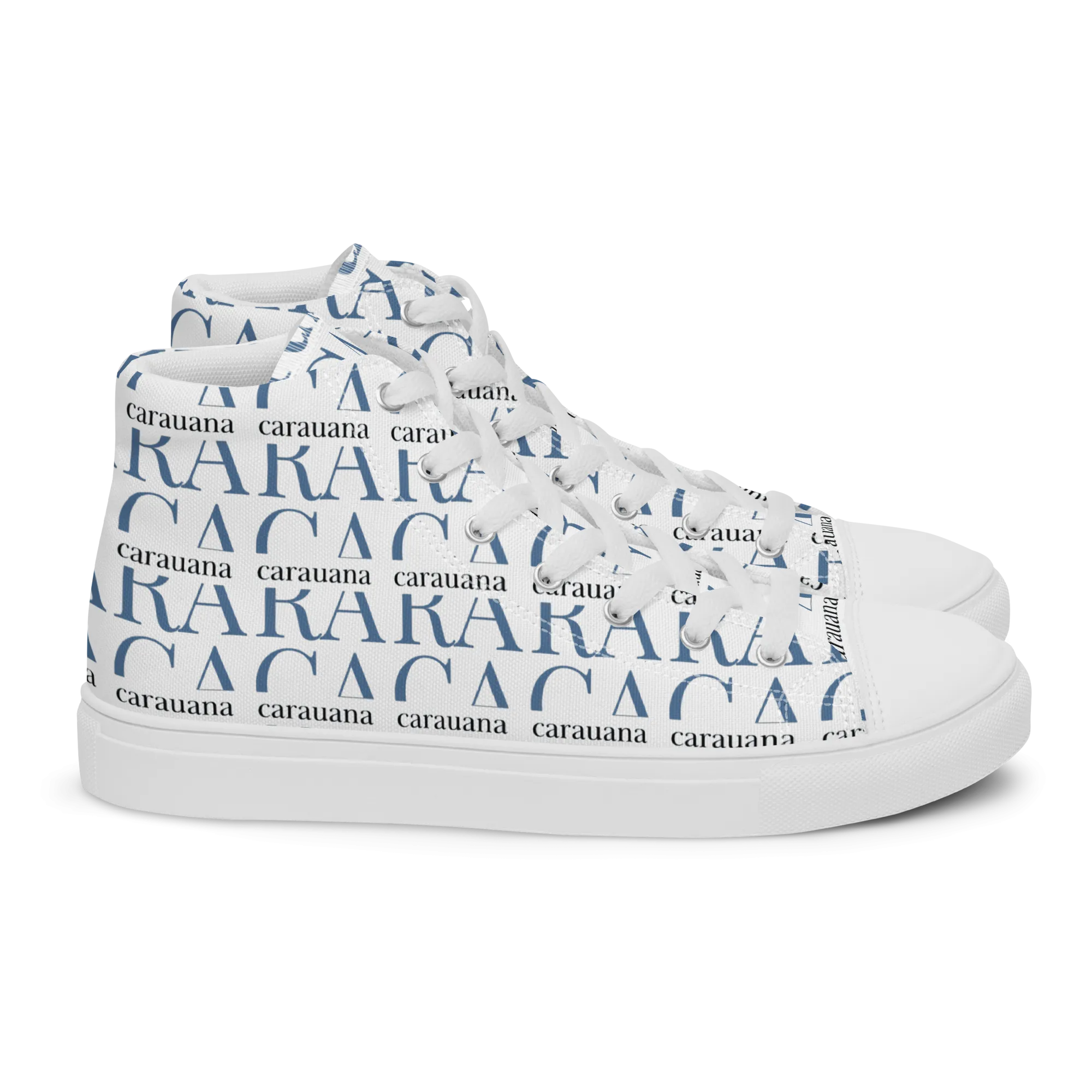 CARAUANA Fashionable canvas high top white