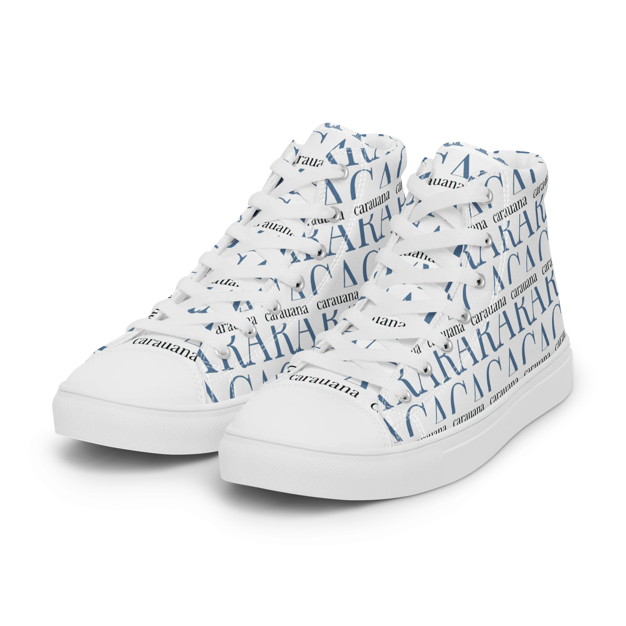 CARAUANA Fashionable canvas high top white