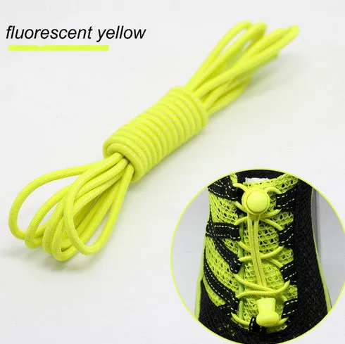 CORA WANG1 pair Locking no tie lazy  shoeLaces sneaker elastic Shoelaces children safe elastic shoe lace cordones ASL666B