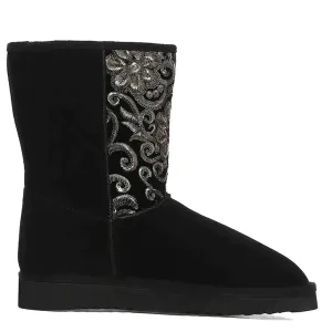 Corah Sequins Black Snug Boots