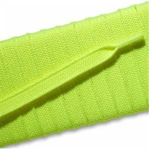 Fashion Athletic Flat Laces - Neon Yellow (2 Pair Pack) Shoelaces