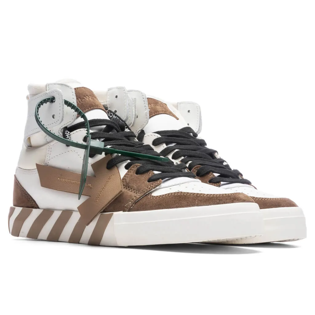 High Top Vulcanized Leather - White/Camel