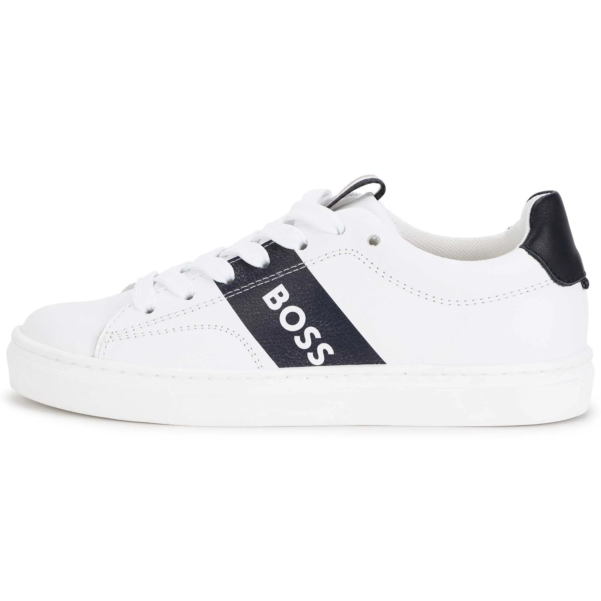 Hugo Boss Boys Leather Sneakers _White J29317-10B