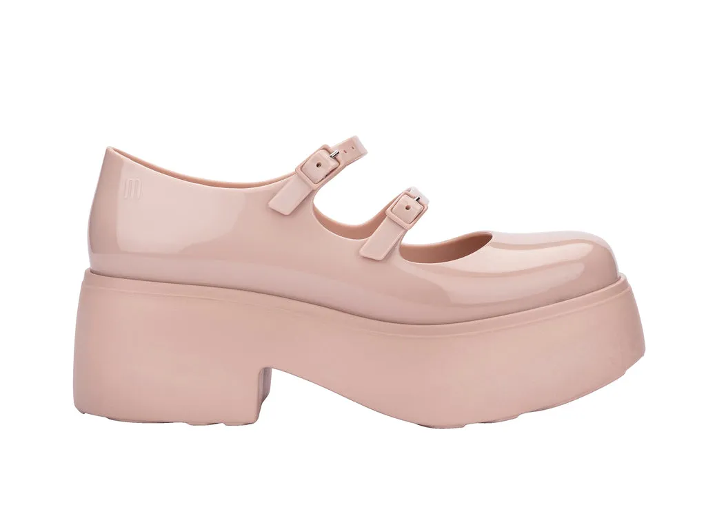 Melissa Farah AD Platform Block Heels Pink Sneakers For Women