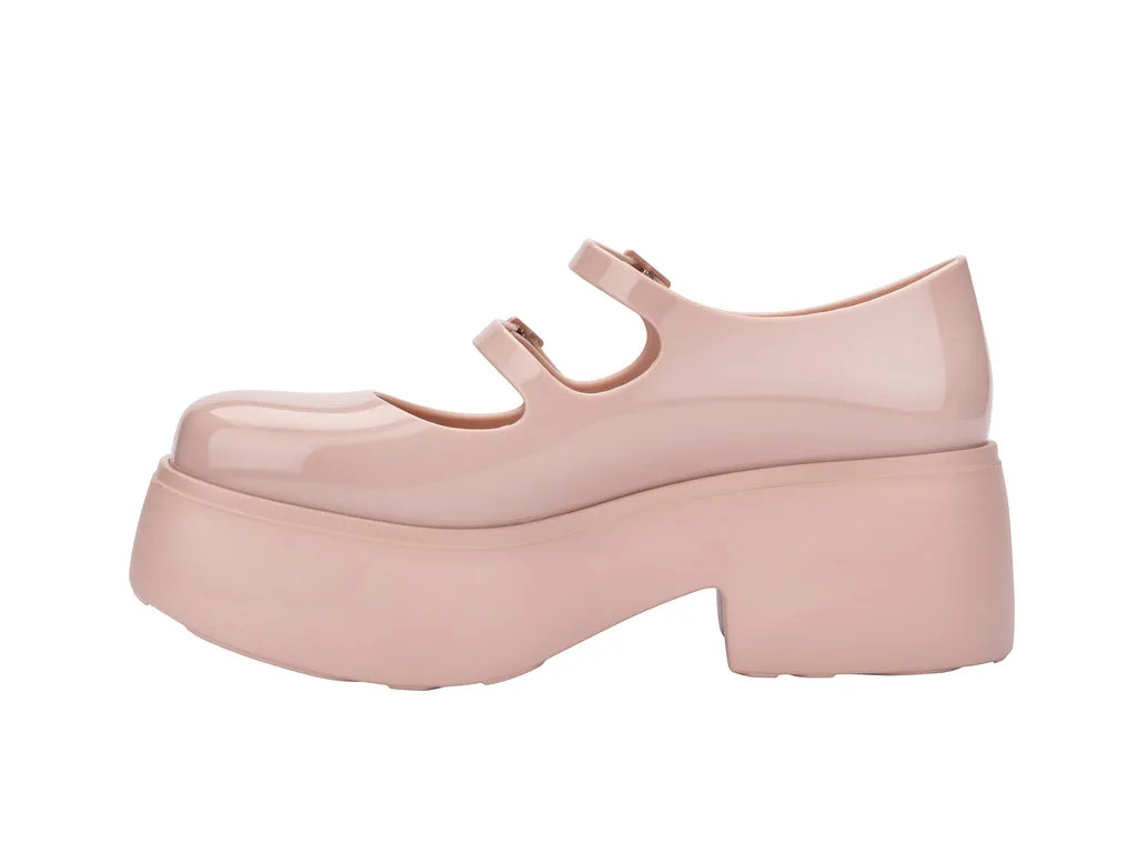 Melissa Farah AD Platform Block Heels Pink Sneakers For Women