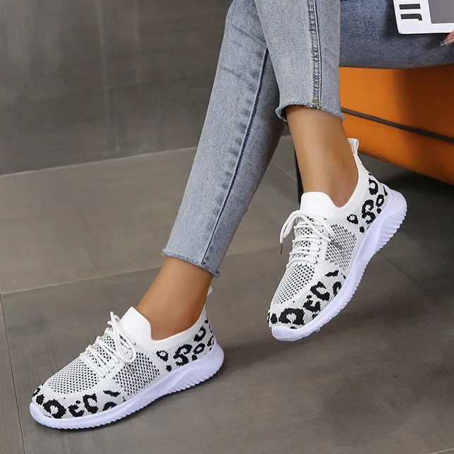 OCW Fashionable Leopard Cushion Sneakers Women Orthopedic Shoes