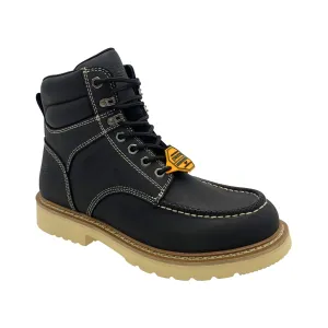 SAFA Mens SAFA 6in Comp Toe Black Leather Work Boots