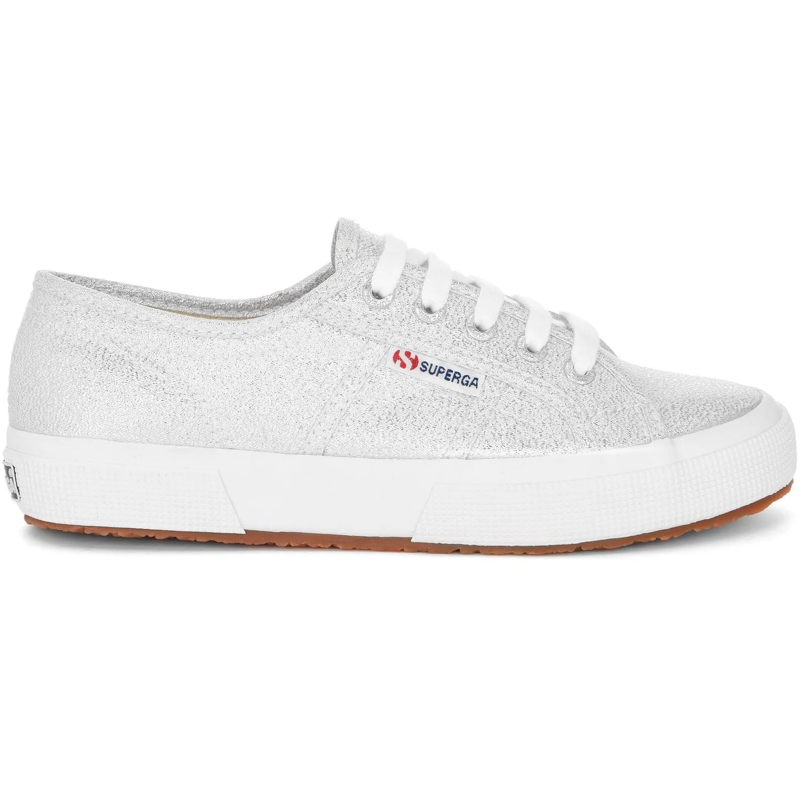 Superga 2750 Lamew Polyester Women's Grey Silver Trainers