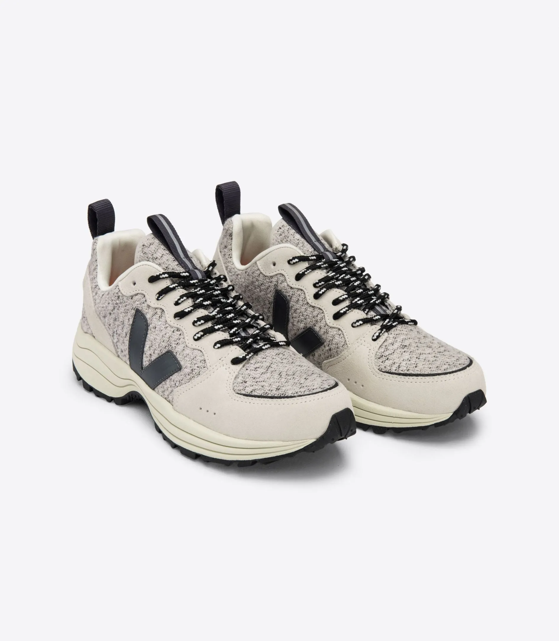 Veja - Venturi Flannel Sneakers in Snow Grafite Natural