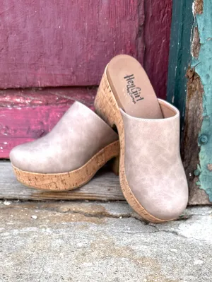 Watch Your Back Taupe Clog by Corkys